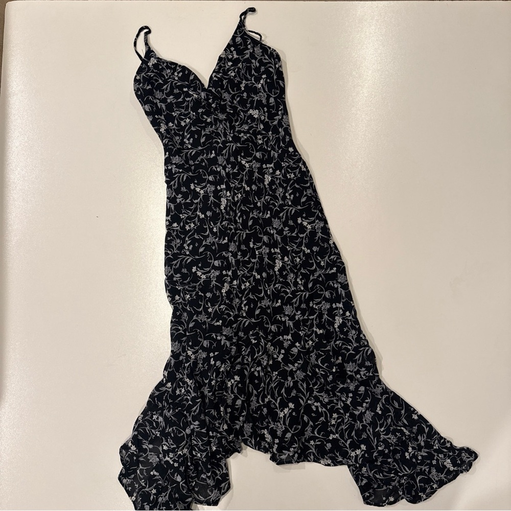 WHBM Black and White Floral Dress